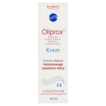 Oliprox, krem o właściwościach przeciwgrzybiczych i przeciwbakteryjnych, 40 ml