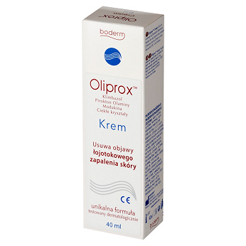 Oliprox, krem o właściwościach przeciwgrzybiczych i przeciwbakteryjnych, 40 ml