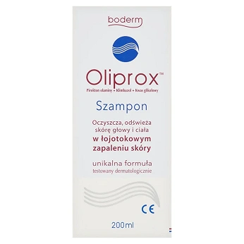 Oliprox, szampon do stosowania w łojotokowym zapaleniu skóry głowy i ciała, 200 ml