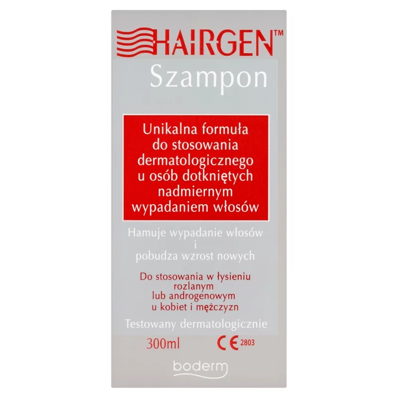 Hairgen, szampon hamujący wypadanie włosów i pobudzający wzrost nowych, 300 ml