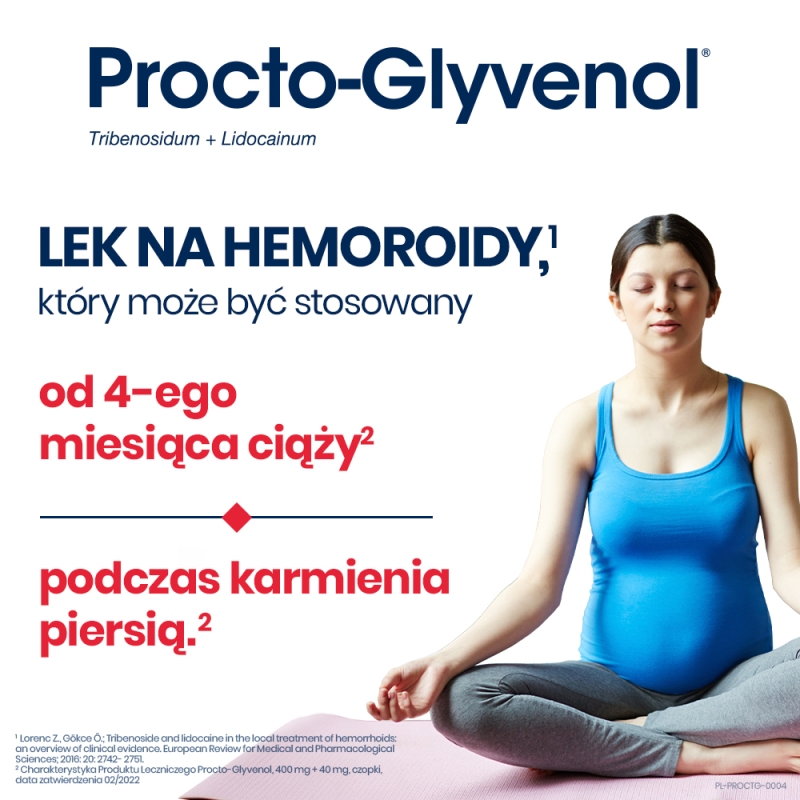 Procto-Glyvenol , czopki do miejscowego leczenia hemoroidów, 10 szt.