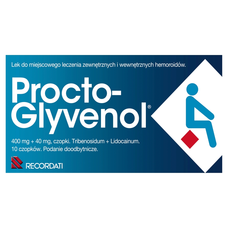 Procto-Glyvenol  czopki do miejscowego leczenia hemoroidów, 10 szt.