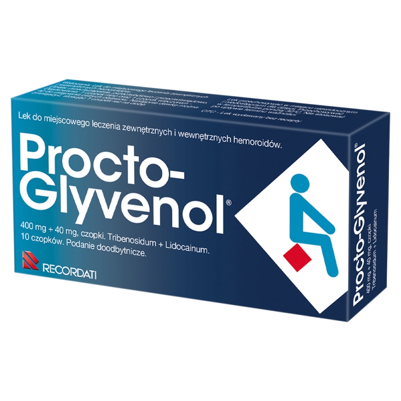 Procto-Glyvenol , czopki do miejscowego leczenia hemoroidów, 10 szt.