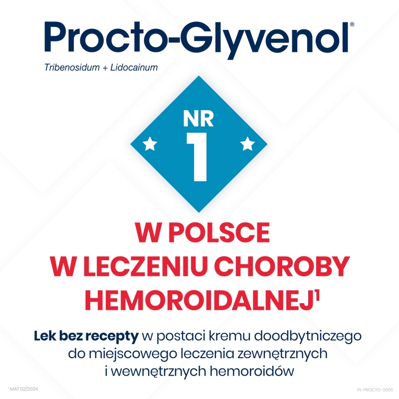Procto-Glyvenol , kremdoodbytniczy do miejscowego leczenia hemoroidów, 30 g