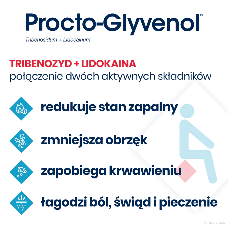 Procto-Glyvenol , kremdoodbytniczy do miejscowego leczenia hemoroidów, 30 g