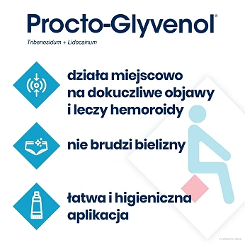 Procto-Glyvenol , kremdoodbytniczy do miejscowego leczenia hemoroidów, 30 g