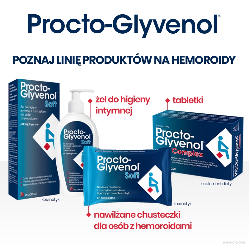 Procto-Glyvenol , kremdoodbytniczy do miejscowego leczenia hemoroidów, 30 g