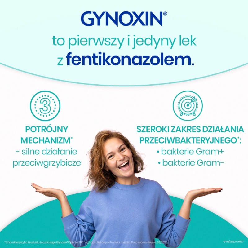 Gynoxin Optima, kapsułki dopochwowe miękkie na grzybicze zakażenie pochwy, 3 szt.