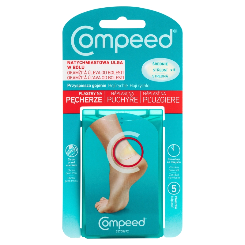 Compeed  plastry na pęcherze rozmiar średni, 5 szt.