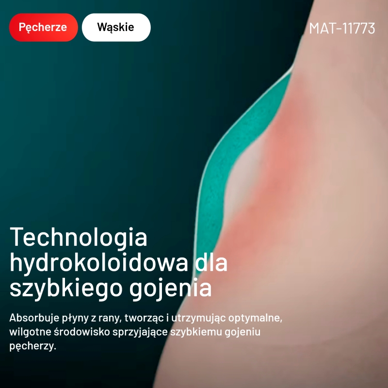 Compeed Plastry na pęcherze, zapewniające szybkie gojenie się ran, wąskie, 6 szt.