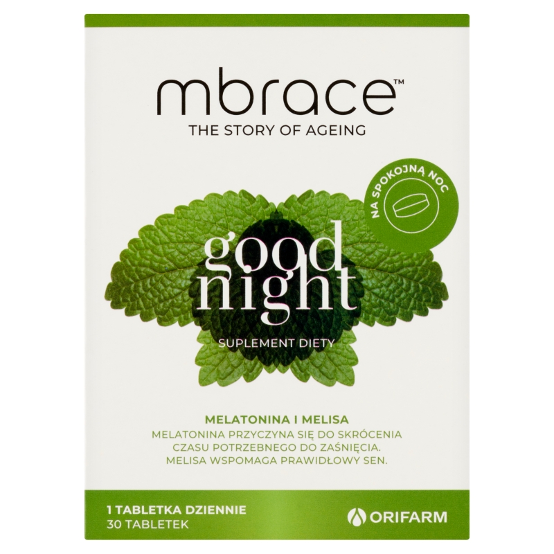 Mbrace Goodnight, tabletki ze składnikami wspomagającymi zasypianie, 30 szt.