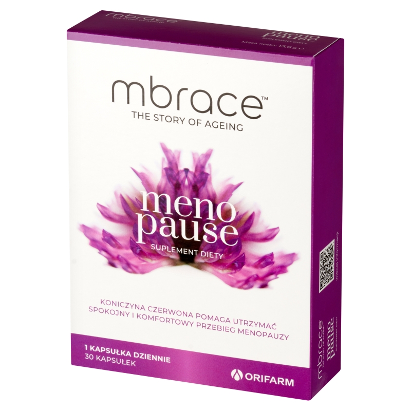 Mbrace Menopause, kapsułki ze składnikami wspomagającymi utrzymać spokojny przebieg menopauzy, 30 szt.