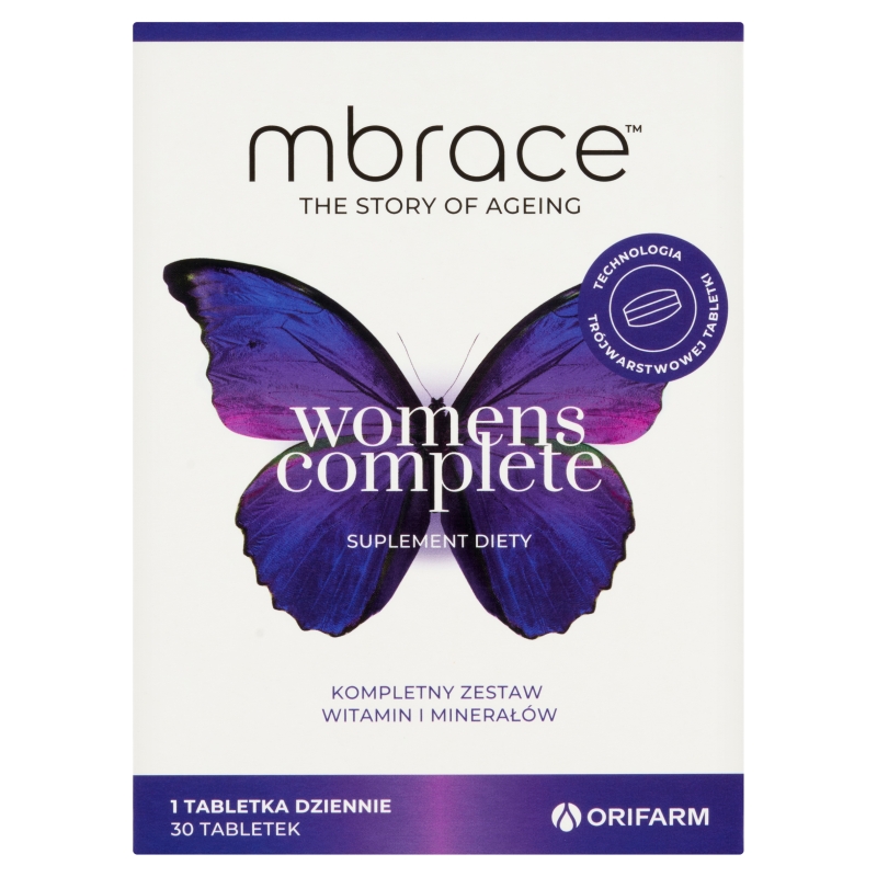 Mbrace Womens Complete, tabletki z zestawem witamin i minerałów dla kobiet, 30 szt.