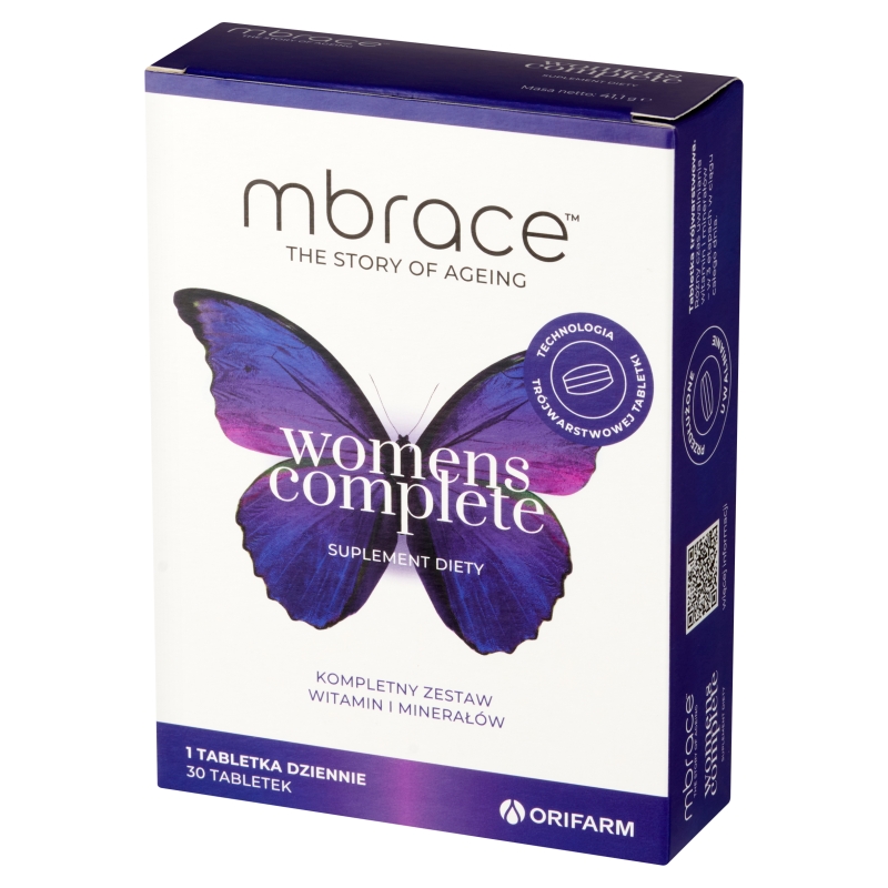 Mbrace Womens Complete, tabletki z zestawem witamin i minerałów dla kobiet, 30 szt.