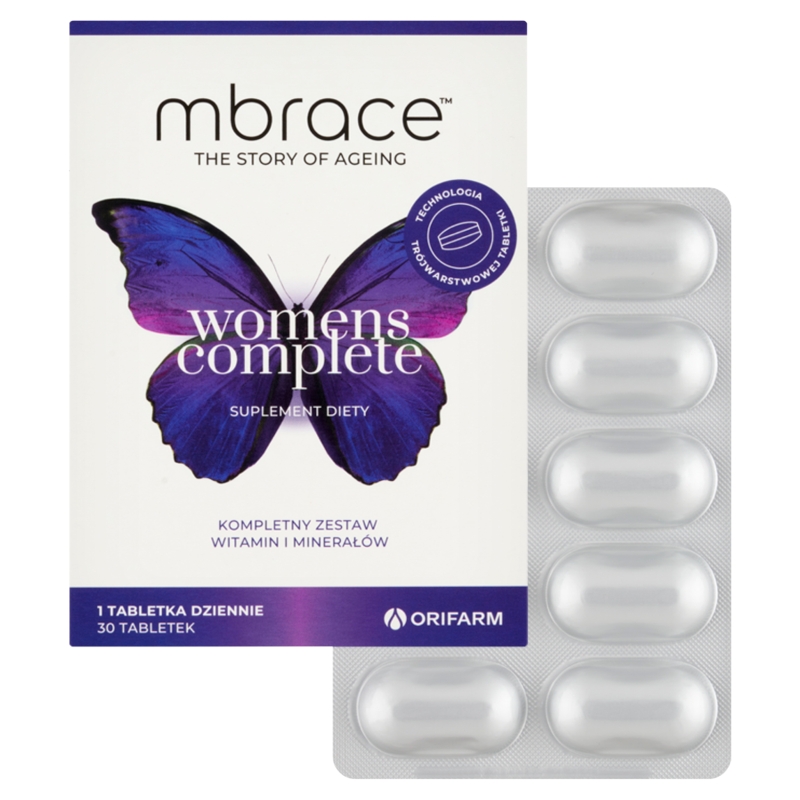 Mbrace Womens Complete, tabletki z zestawem witamin i minerałów dla kobiet, 30 szt.