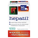 Hepatil  tabletki dla osób chcących zadbać o prawidłową pracę wątroby, 80 szt.