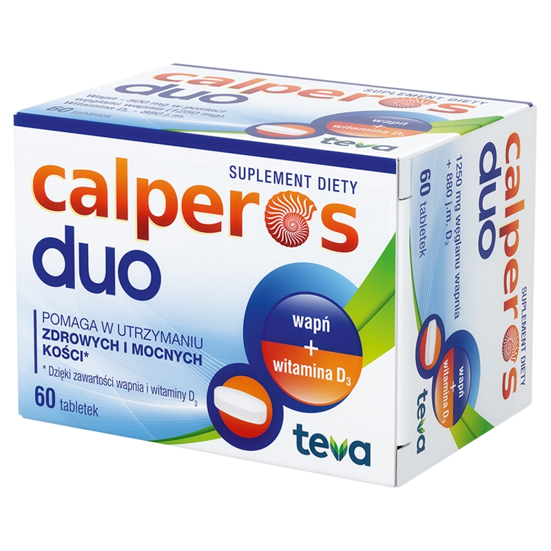 Calperos Duo , tabletki ze składnikami wzmacniającymi kości, 60 szt.