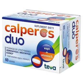 Calperos Duo , tabletki ze składnikami wzmacniającymi kości, 60 szt.