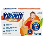 Vibovit Junior  proszek z zestawem 10 witamin o smaku truskawkowym, 30 sasz.