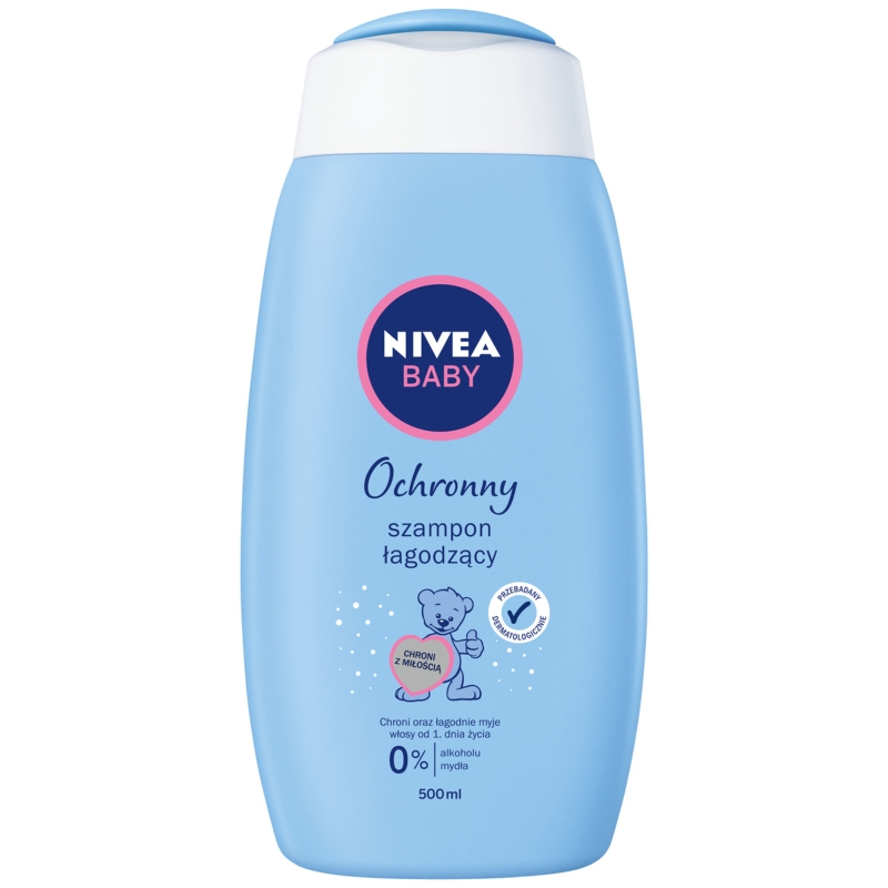 Nivea Baby, szampon ochronny i łagodzący, 500 ml