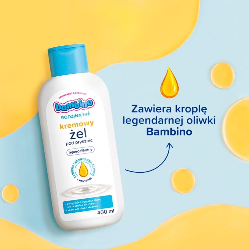 Bambino Rodzina, żel kremowy pod prysznic, 400 ml