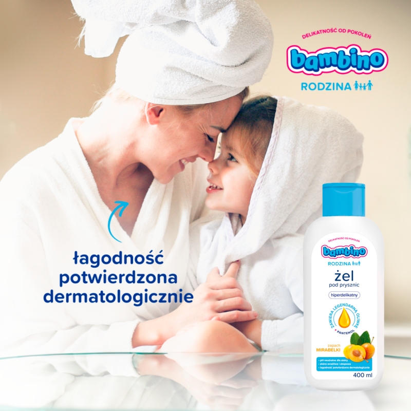 Bambino Rodzina, żel pod prysznic, mirabelka, 400 ml