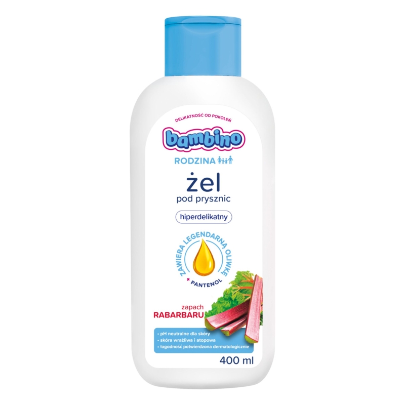 Babmino Rodzina, żel pod prysznic, rabarbar, 400 ml
