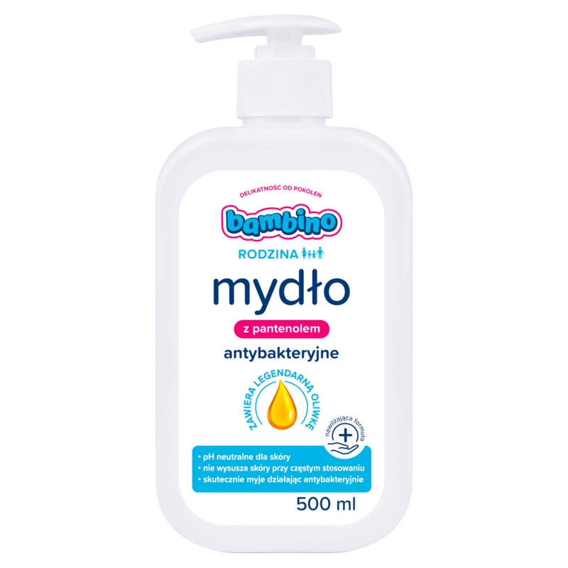 Bambino Rodzina, mydło z pantenolem, antybakteryjne, 500 ml
