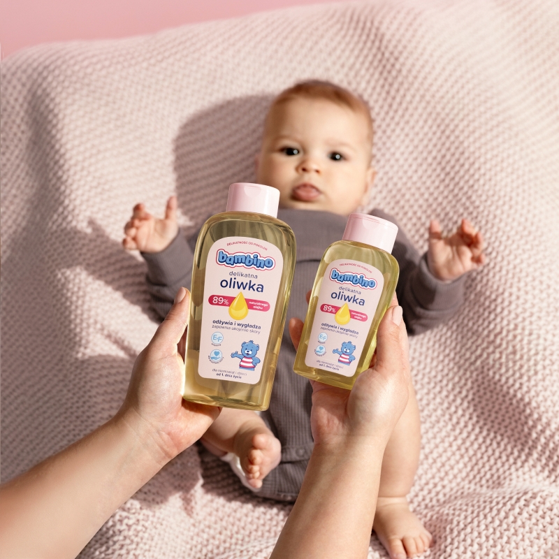 Bambino Delikatna Oliwka, odżywia i wyłagadza skórę dla dzieci, 150 ml