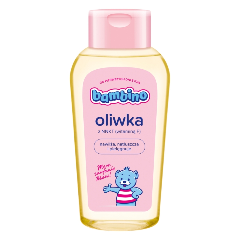 Bambino Oliwka z witaminą F, oliwka pielęgnująca skórę dzieci i niemowląt, 150 ml