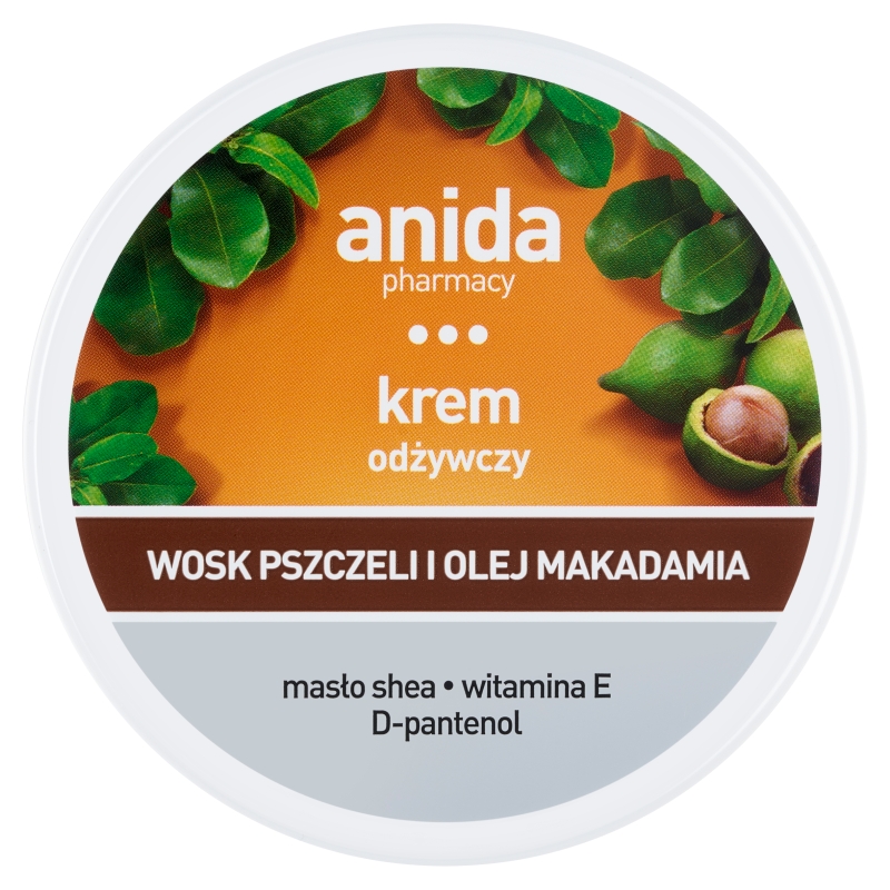 Anida Wosk pszczeli i olej macadamia krem odżywczy, 125 ml