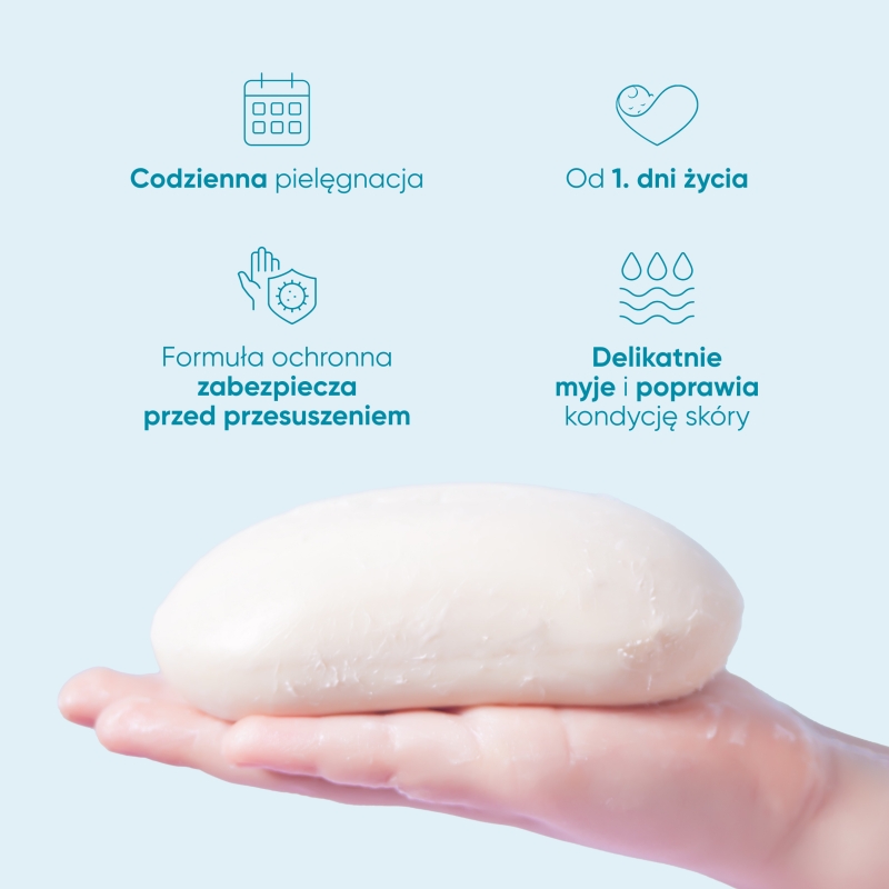Oillan Med+ , mydło natłuszczające dla dzieci od 1 dnia życia, 100 g
