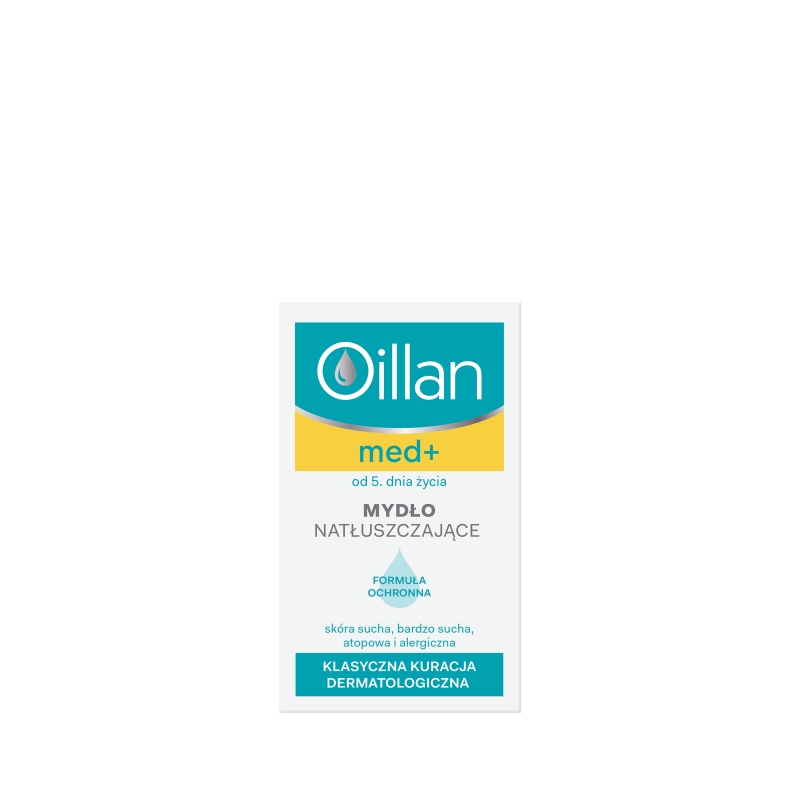 Oillan Med+ , mydło natłuszczające dla dzieci od 1 dnia życia, 100 g