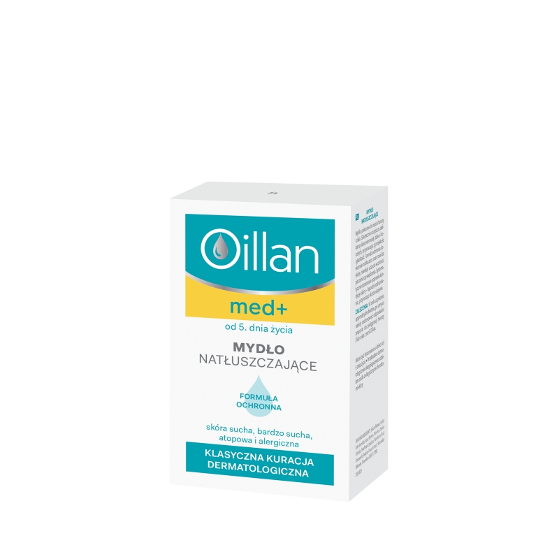 Oillan Med+ , mydło natłuszczające dla dzieci od 1 dnia życia, 100 g