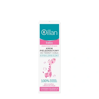 Oillan Baby, krem pielęgnacyjny do twarzy i ciała dla dzieci od pierwszych dni życia, 75 ml