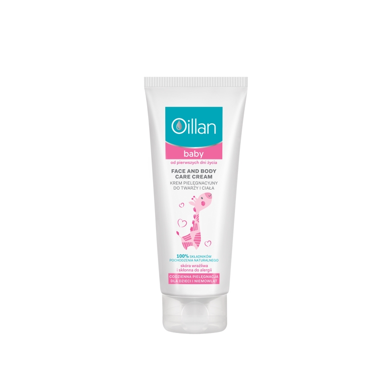 Oillan Baby, krem pielęgnacyjny do twarzy i ciała dla dzieci od pierwszych dni życia, 75 ml