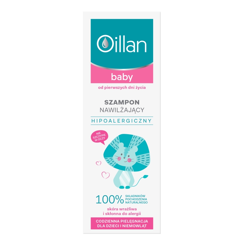 Oillan Baby, szampon nawilżający dla dzieci od pierwszych dni życia, 200 ml