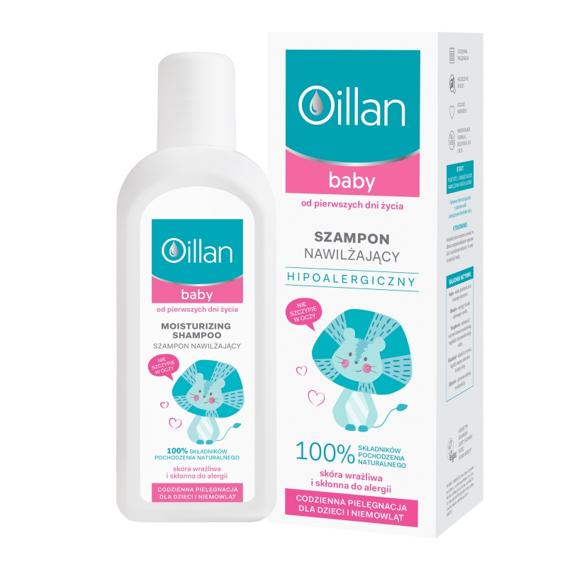 Oillan Baby, szampon nawilżający dla dzieci od pierwszych dni życia, 200 ml