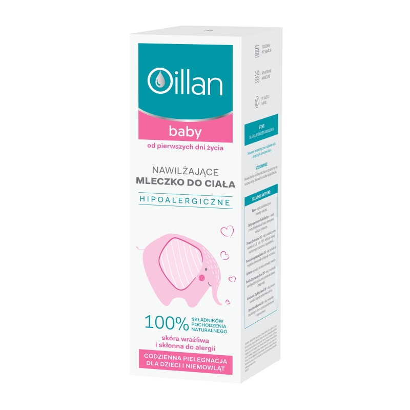 Oillan Baby , mleczko nawilżające dla dzieci od pierwszego roku życia, 200 ml