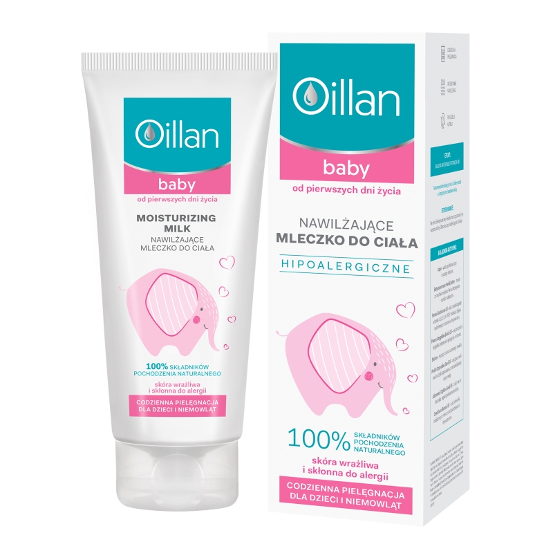 Oillan Baby , mleczko nawilżające dla dzieci od pierwszego roku życia, 200 ml