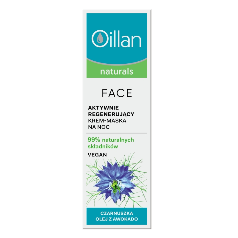 OCEANIC Oillan Naturals , krem-maska aktywnie regenerujący do twarzy na noc, 50 ml