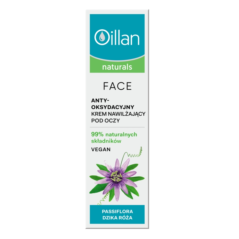 Oillan Naturals, antyoksydacyjny krem nawilżający pod oczy, 15 ml