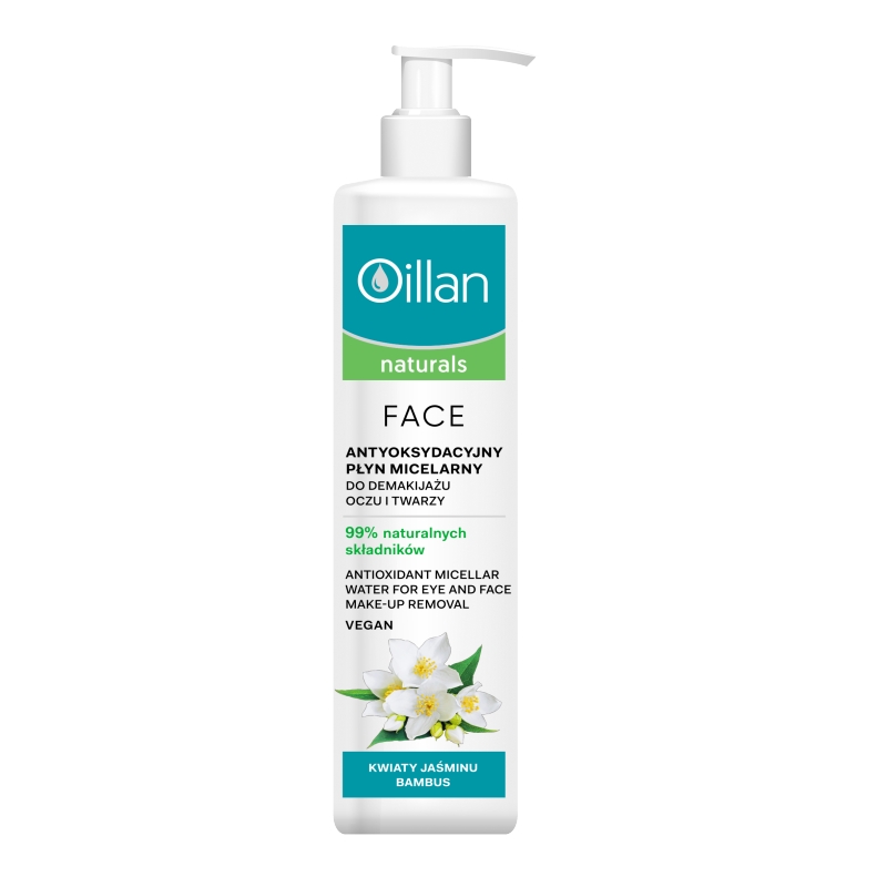 Oillan Naturals, antyoksydacyjny płyn micelarny do demakijażu oczu i twarzy, 250 ml