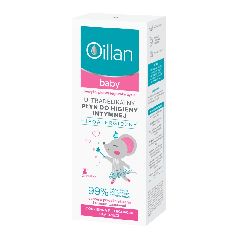 Oillan Baby, płyn do higieny intymnej hipoalergiczny, 200 ml