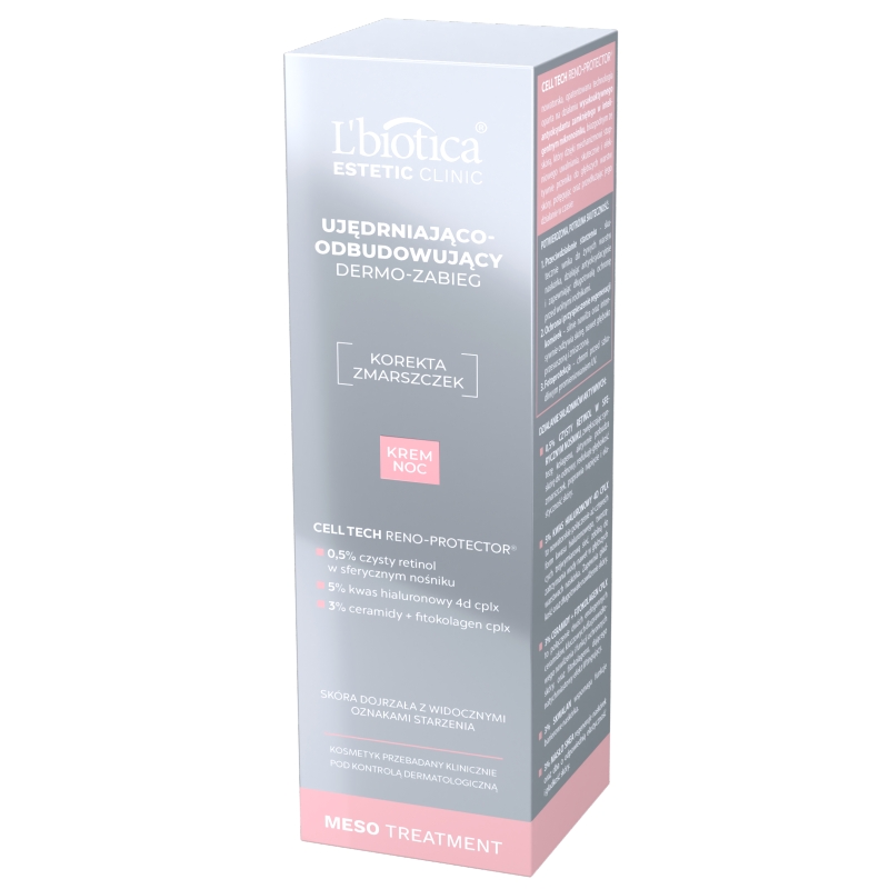 L'biotica Dermo-zabieg, krem ujędrniająco-odbudowujący na noc, 35 ml