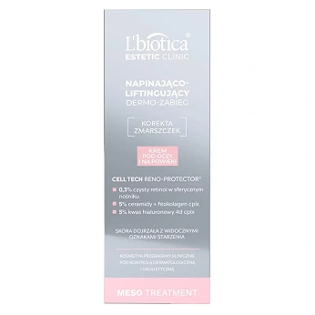 L'biotica Dermo-zabieg, krem napinająco-liftingujący pod oczy i na powieki, 15 ml