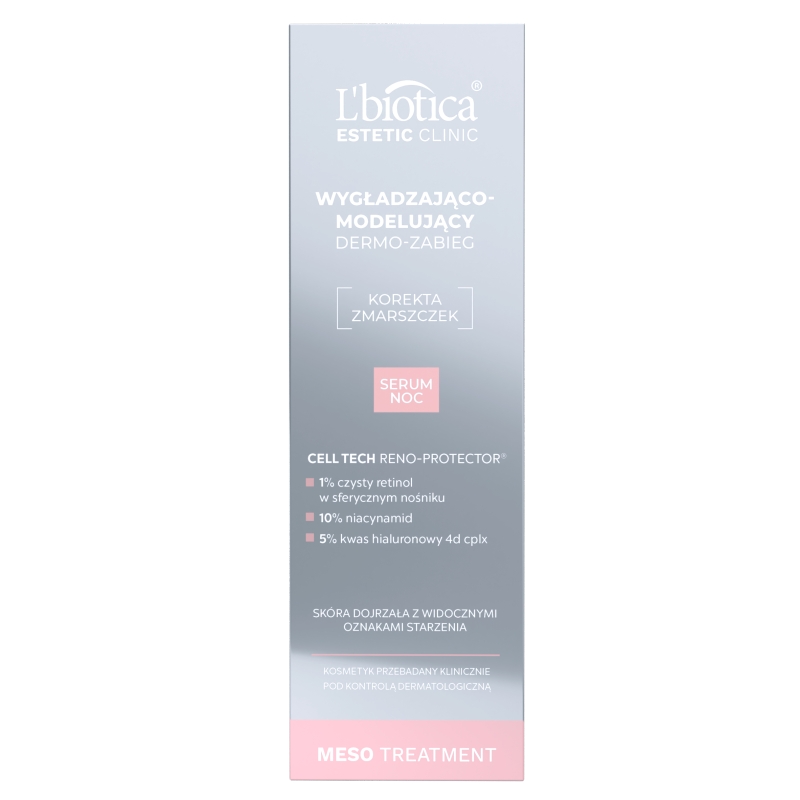 L'biotica Dermo-zabieg serum wygładzająco-modelujące na noc, 30 ml