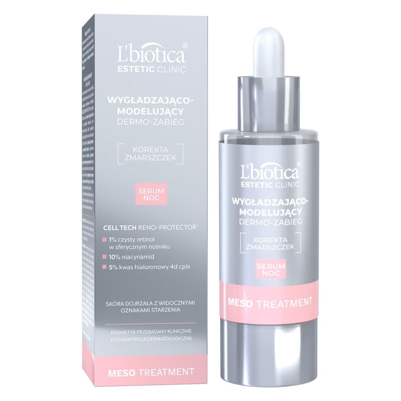 L'biotica Dermo-zabieg, serum wygładzająco-modelujące na noc, 30 ml
