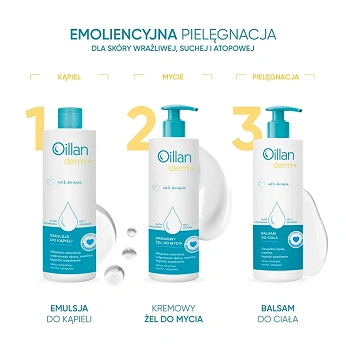 Oillan derm +, balsam do ciała, 400 ml