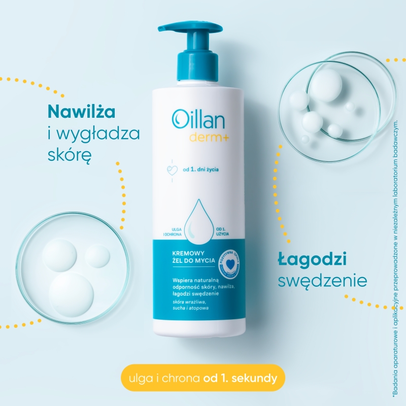 Oillan derm +, żel kremowy do mycia, 400 ml